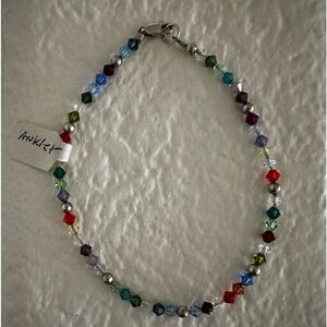 Swarovski Crystal & Sterling Anklet